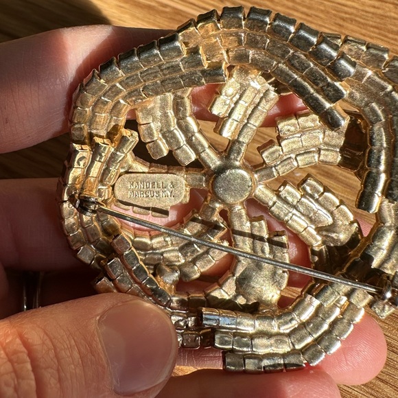 Vtg Kandell Marcus rare Rhinestone Pinwheel - Picture 3 of 8